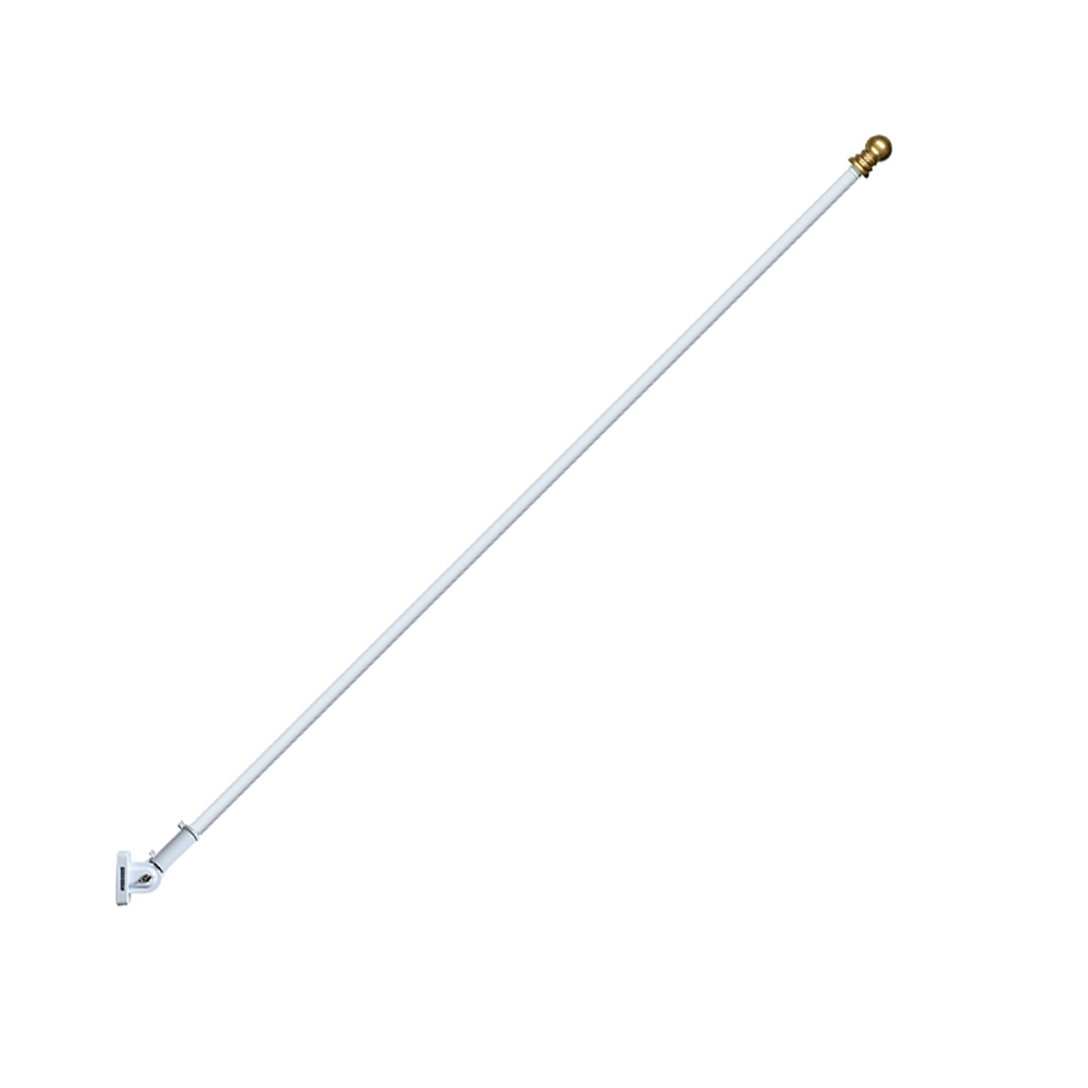 6' X 1 " Two Piece White Alum Heavy Duty Spinning Pole Complete kit!