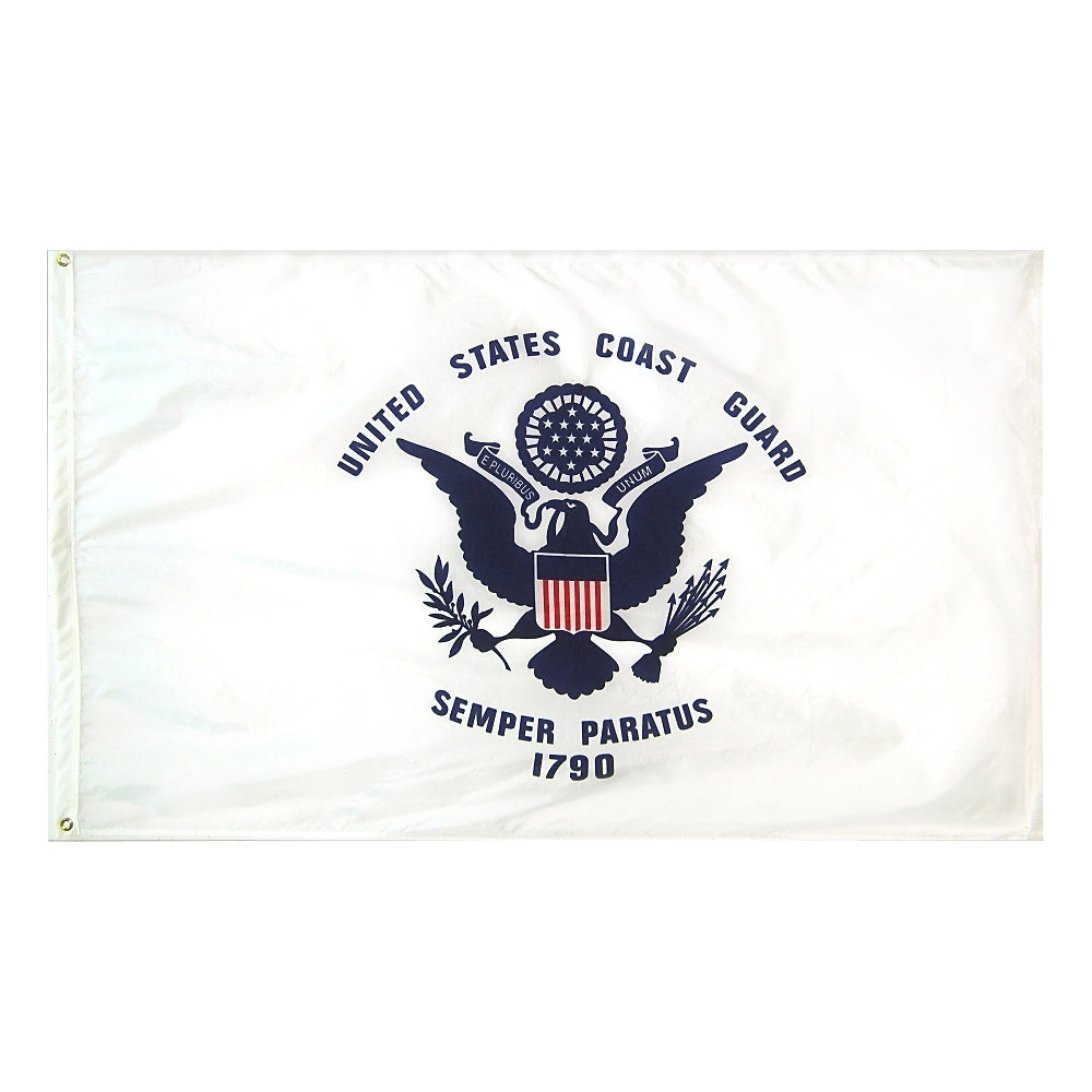 United States Coast Guard Nylon Flag w/Header and Grommets