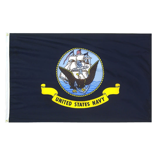 Navy Nylon Flag w\Header and Grommets