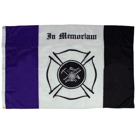 3 X 5 Fireman Mourning Nylon H&G